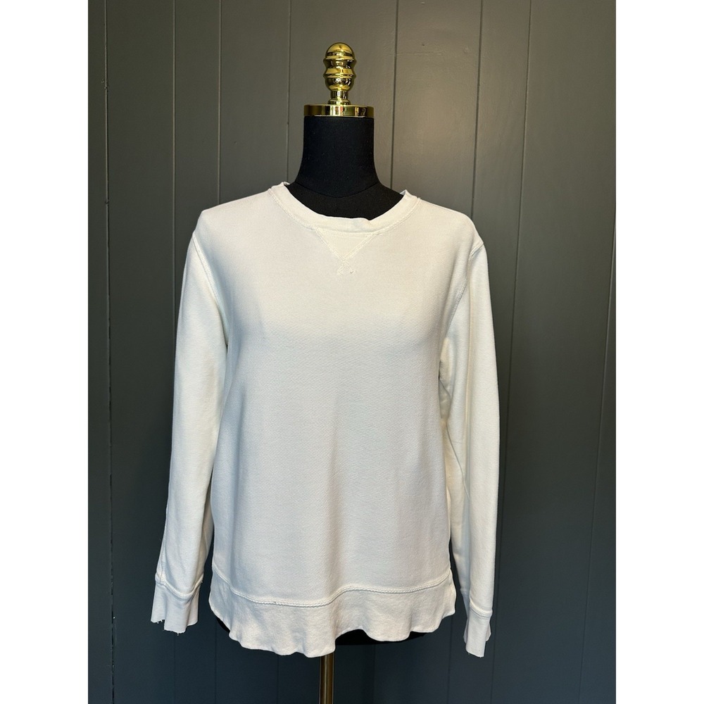 Everlane Cream Textured Pullover Long Sleeve Sweater M‎ Medium